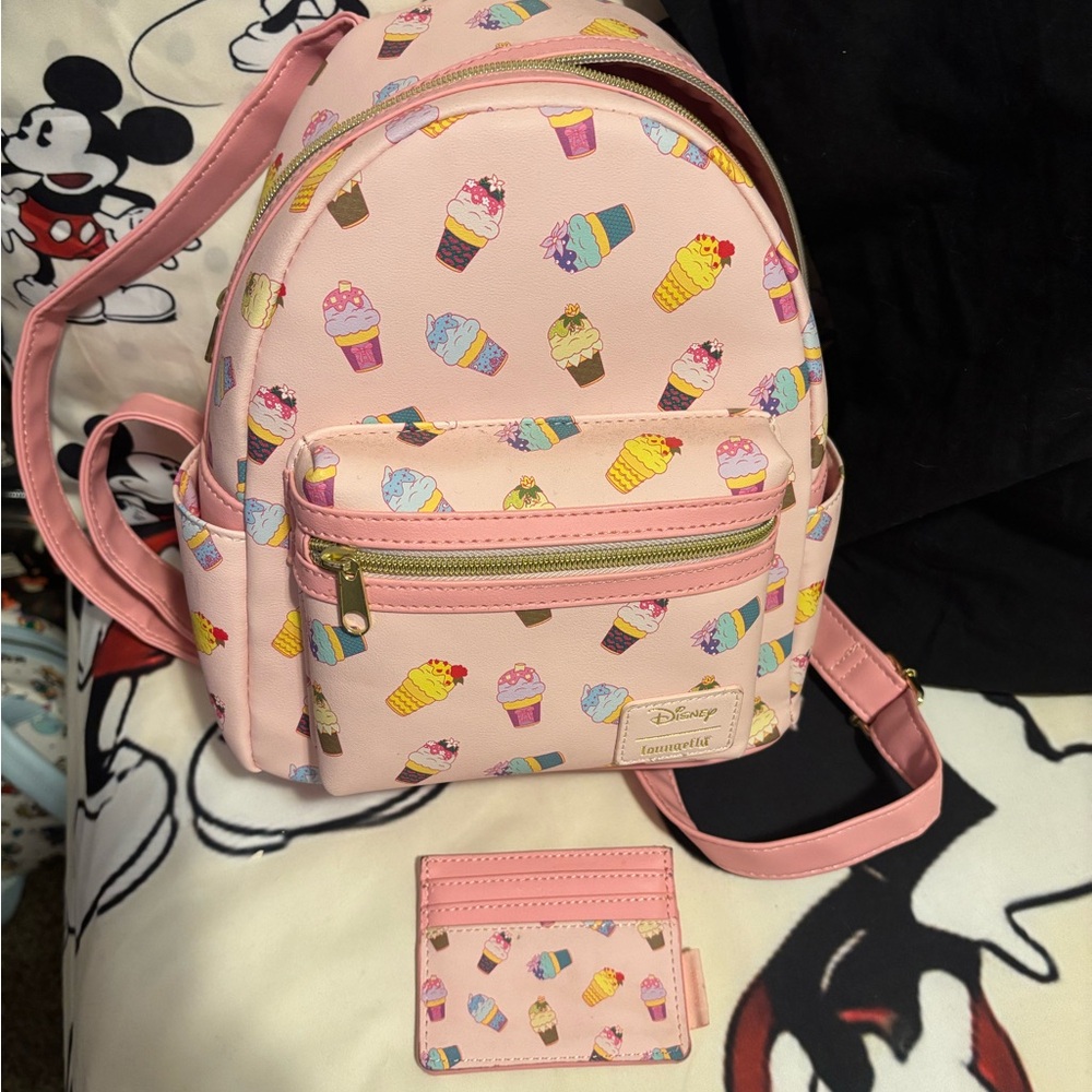 Disney Pink Cupcake Pattern Kids Backpack